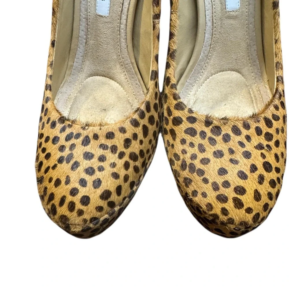 Diane von Furstenberg Shoes Womens Leopard Pony‎ Hair Calf Hair Stiletto Heels
